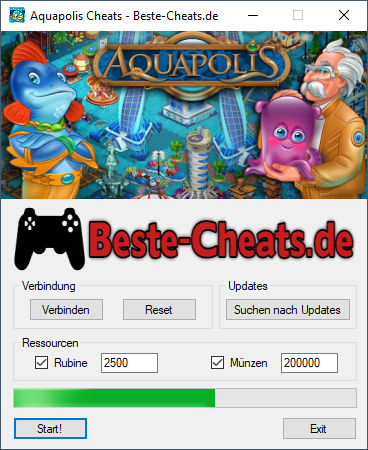 Aquapolis Cheats - Rubine und Münzen