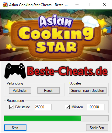 Wie kann man Cheats und Hacks in Asian Cooking Star benutzen