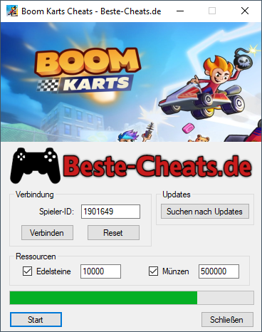 Sie können die Boom Karts Cheats verwenden, wenn Sie weitere Edelsteine ​​und Münzen hinzufügen möchten