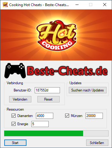 Cooking Hot Cheats - unendlich Diamanten, Münzen und Energie