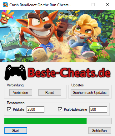 Crash Bandicoot On the Run Cheats - Kristalle und Kraft-Edelsteine bekommen