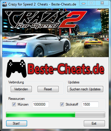 crazy for speed 2 cheats