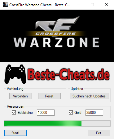 Sie können die CrossFire Warzone Cheats verwenden, um zu Ihrem Spiel mehr Edelsteine und Gold hinzuzufügen