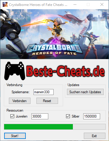 Crystalborne Heroes of Fate Cheats - Juwelen und Silber