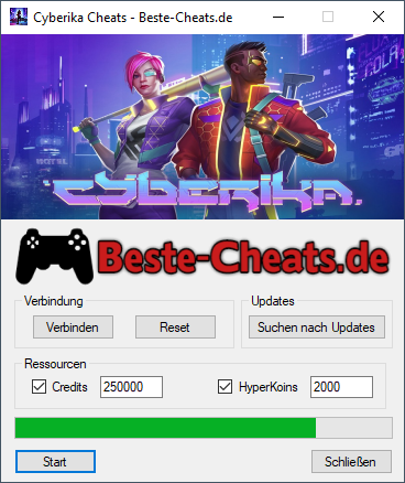 Sie können die Cyberika Cheats benutzen, wenn Sie zu Ihrem Spielprofil mehr Credits und HyperKoins hinzufügen möchten.