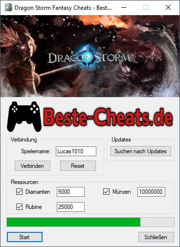 Alle Spieler können die Dragon Storm Fantasy Cheats verwenden, um mehr Diamanten, Rubine und Münzen zum Spiel hinzufügen.