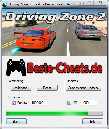 driving zone 2 cheats punkte und km