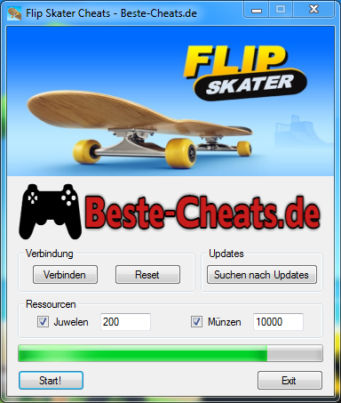 flip skater cheats