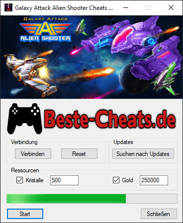 Sie können die Galaxy Attack Alien Shooter Cheats verwenden, um mehr Kristalle und Gold im Spiel zu erhalten.