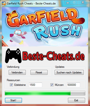 garfield rush cheats