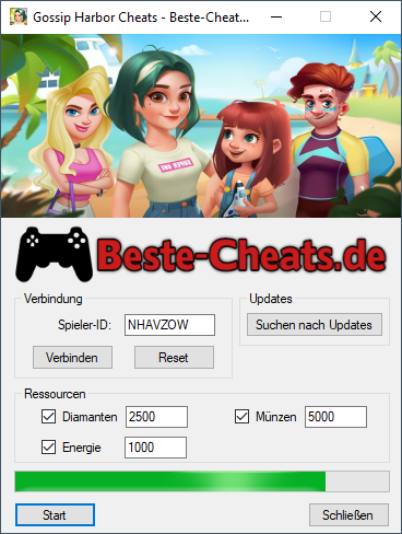 Energie, Diamanten und Münzen mit Gossip Harbor Cheats zu bekommen