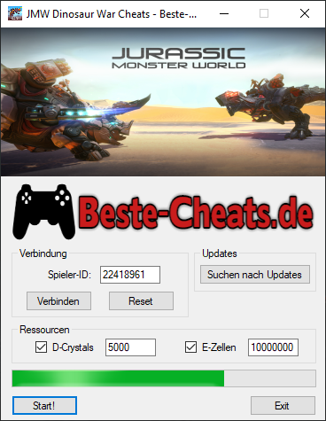 JMW Dinosaur War Cheats - D-Crystals und E-Zellen