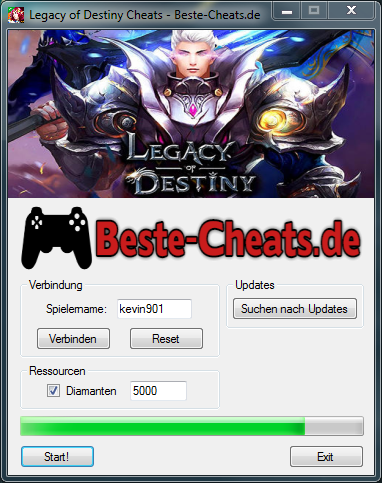 legacy of destiny cheats diamanten