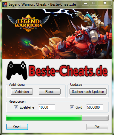 legend warriors cheats - edelsteine und gold