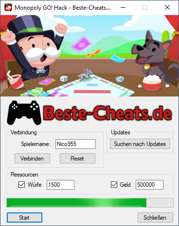 Mehr Geld und Würfe mit Monopoly GO Hack bekommen