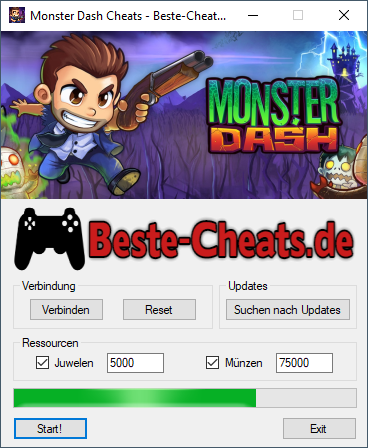 Monster Dash Cheats - füge Münzen und Juwelen im Spiel hinzu