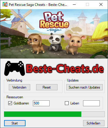 Sie können die Pet Rescue Saga Cheats verwenden, um zu Ihrem Spiel mehr Goldbarren und Leben hinzuzufügen.