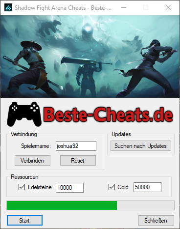 Edelsteine und Gold mit den Shadow Fight Arena Cheats bekommen