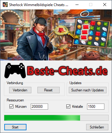 Sherlock Wimmelbildspiele Cheats für Münzen und Kristalle