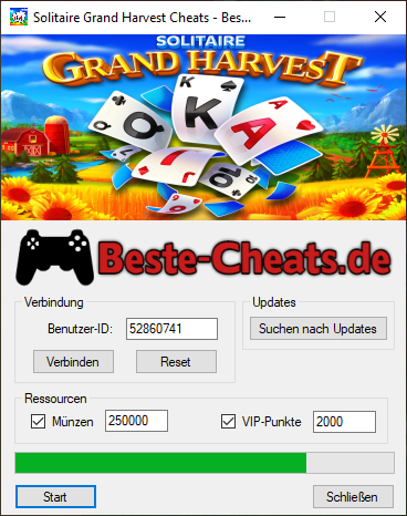 Sie können die Solitaire Grand Harvest Cheats verwenden, um Münzen und VIP-Punkte zu erhalten.