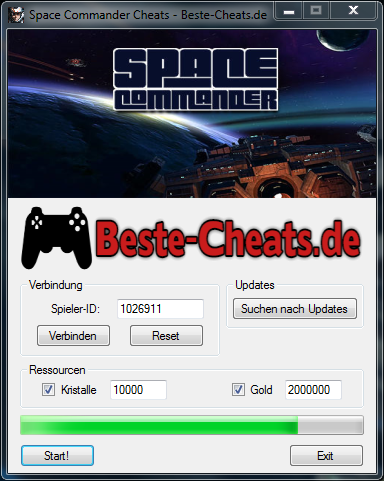 space commander cheats kristalle und gold