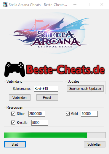 Stella Arcana Cheats - Kristalle, Gold und Silber