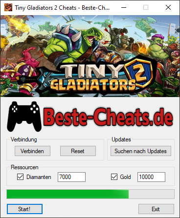 tiny gladiators 2 cheats - diamanten und gold