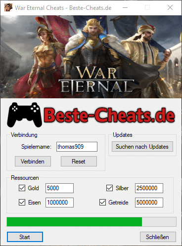 Mit War Eternal Cheats kannst du Gold, Silber, Eisen und Getreide hinzufügen