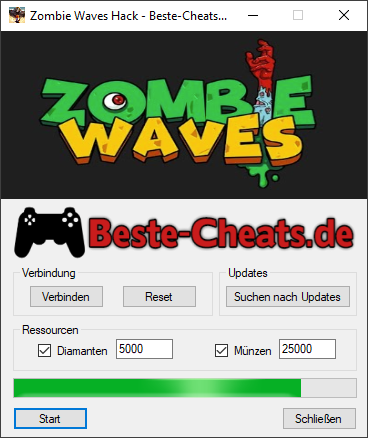 Mehr Diamanten und Münzen mit Zombie Waves Hack bekommen